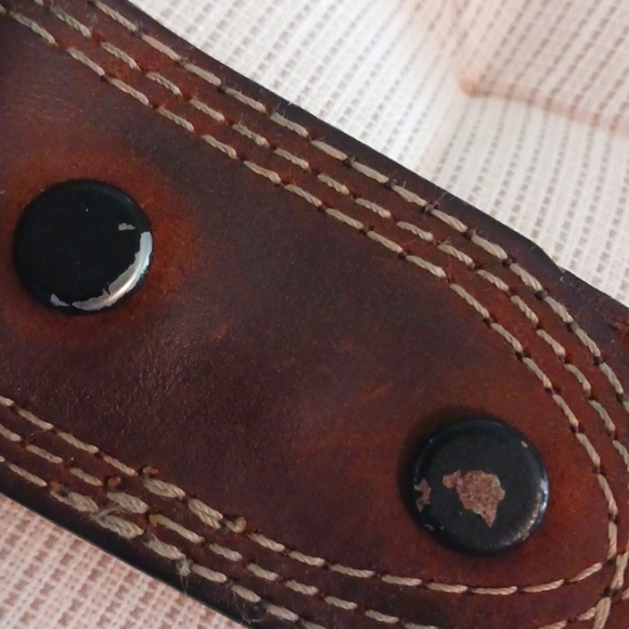 Carhartt~ Brown leather belt - Picture 3 of 12